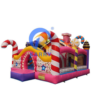 Parco giochi per bambini all'aperto essenziale CARRY Inflatabile Candy House Combo Bouncer con scivolo