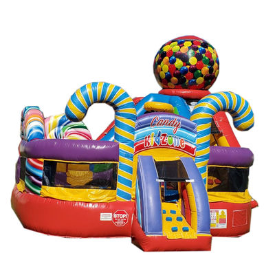 Blower incluso Bambini Cortile Commerciale Caramelle gonfiabili Casa Bouncer con scivolo