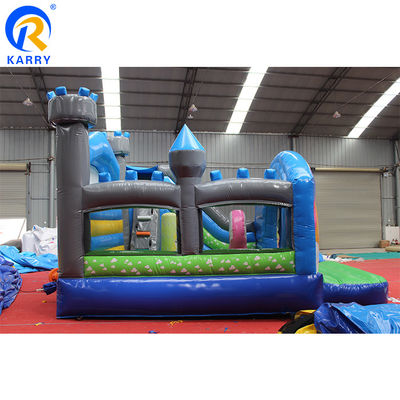 Dimensioni personalizzate 3D Rainbow Unicorn Castle Combinazione di scivolo d'acqua Perfetto per le feste
