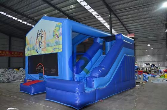 Giocattolo per bambini all'aperto Casa gonfiabile a rimbalzo con scivolo castello salto bagnato scivolo combo