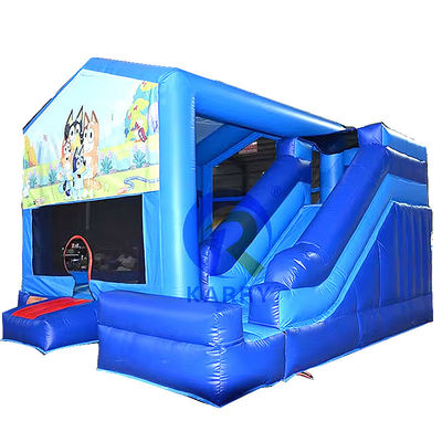 Noleggio di festa, buttafuori gonfiabile, bluey, casa a rimbalzo con range di età di 14 anni.