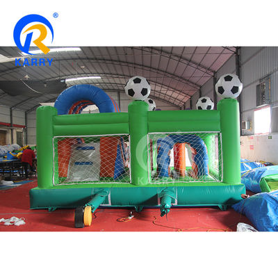 Castello gonfiabile a sbalzo in PVC quadrato per il gioco di calcio