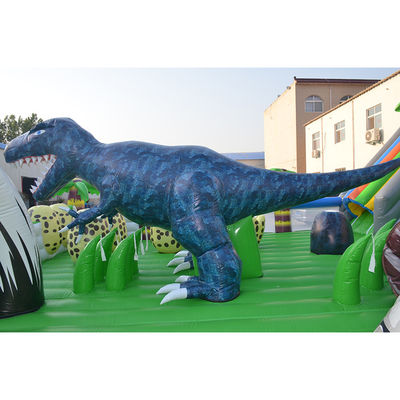 Certificato CE Portable Dino Inflatable Trampoline Bouncer Combo City Slide per bambini