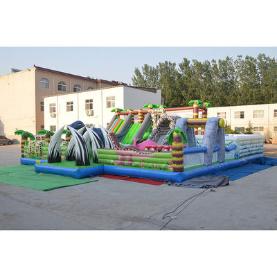 Certificato CE Portable Dino Inflatable Trampoline Bouncer Combo City Slide per bambini