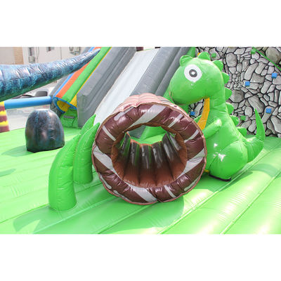 Certificato CE Portable Dino Inflatable Trampoline Bouncer Combo City Slide per bambini