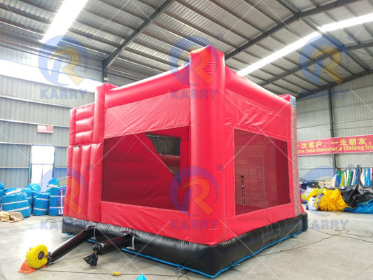 Unisex Inflatabile per bambini pompiere tematica Bouncer House con combo di scivolo saltante