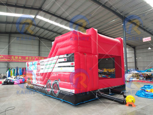 Unisex Inflatabile per bambini pompiere tematica Bouncer House con combo di scivolo saltante
