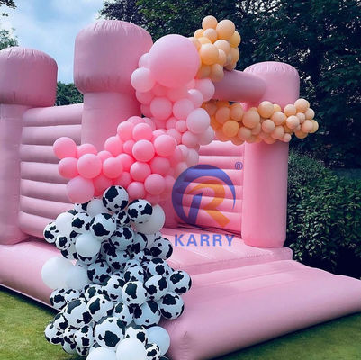 PORTABLE rosa pastello castello salto per la festa commerciale Moonwalk matrimonio casa salta