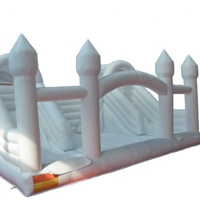 Parco giochi all'aria aperta castello gonfiabile combo rimbalzo per il matrimonio bianco unisex partito gioco
