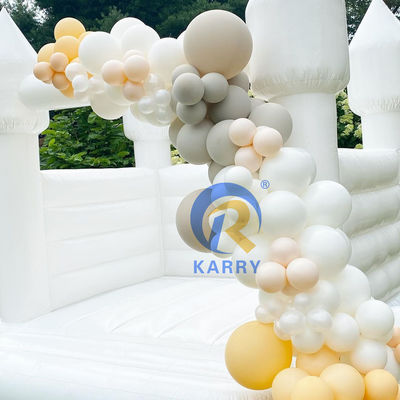 Parco giochi all'aria aperta castello gonfiabile combo rimbalzo per il matrimonio bianco unisex partito gioco