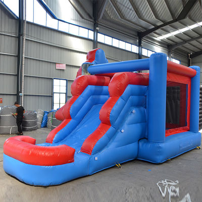 14 anni di età Commerciale PVC Spiderman pompa gonfiabile Casa con scivolo
