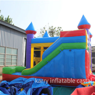EN14960 Certificato castello gonfiabile scivolo combo 5 in 1 con design personalizzato