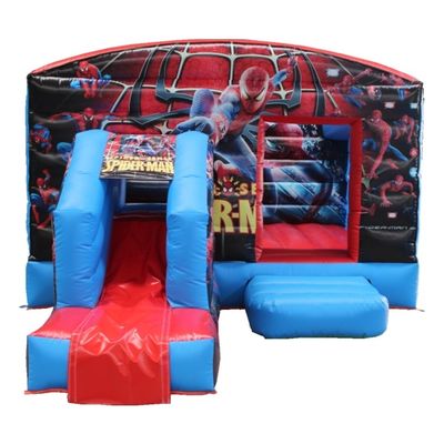Intrattenimento all'aria aperta Spiderman Bouncer gonfiabile castello Slide e casa gonfiabile