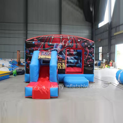 Intrattenimento all'aria aperta Spiderman Bouncer gonfiabile castello Slide e casa gonfiabile