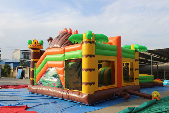 Bambini Parco di divertimenti Dinosauro Castello a balzo con diapositiva Set gonfiabile Dino Park Combo