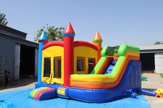 Colore Inflatabile Bouncer Combo Slide La soluzione unica per il noleggio commerciale