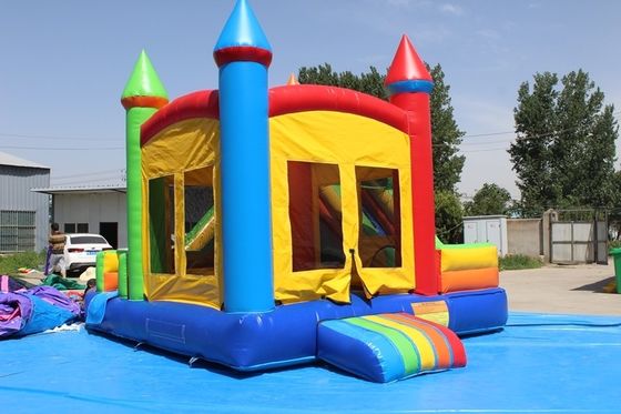 Colore Inflatabile Bouncer Combo Slide La soluzione unica per il noleggio commerciale