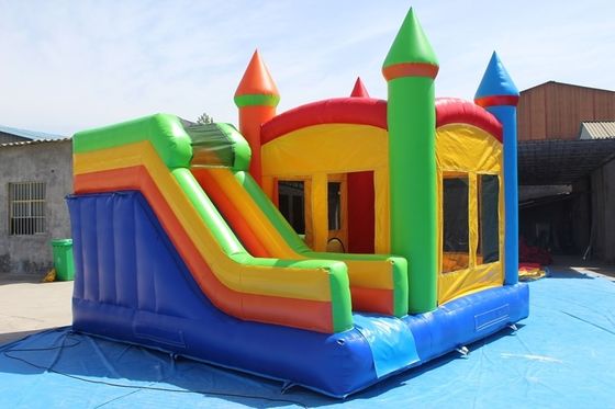 Colore Inflatabile Bouncer Combo Slide La soluzione unica per il noleggio commerciale