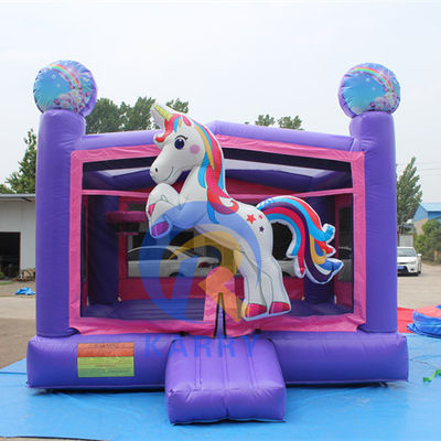Unisex 3D Rainbow Unicorn Inflatabile Castello per dimensioni personalizzate Bouncy Castle House