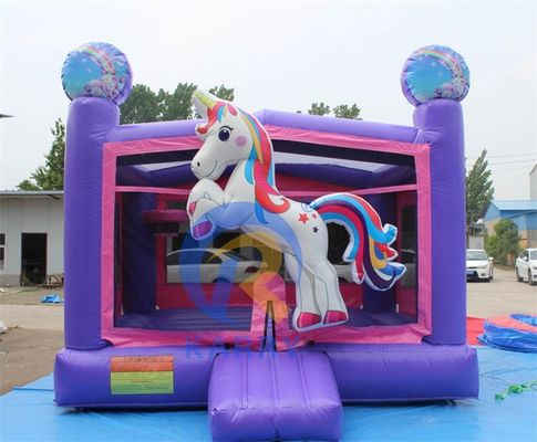 Unisex 3D Rainbow Unicorn Inflatabile Castello per dimensioni personalizzate Bouncy Castle House