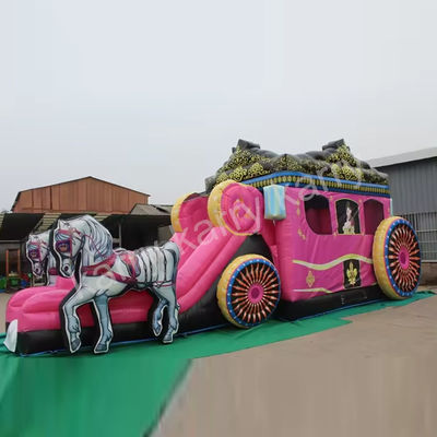 14 anni fuori Parco giochi all'aria aperta Princess Carriage Casa gonfiabile con scivolo