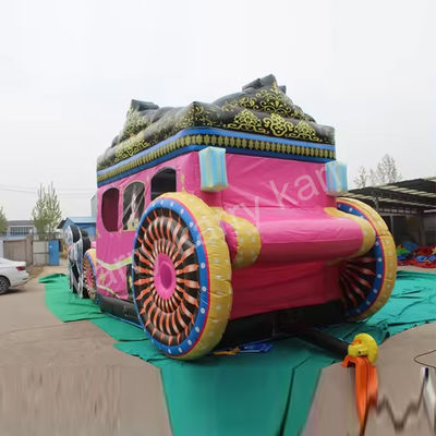 14 anni fuori Parco giochi all'aria aperta Princess Carriage Casa gonfiabile con scivolo