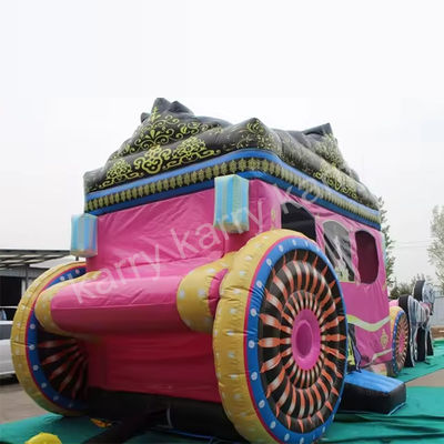 14 anni fuori Parco giochi all'aria aperta Princess Carriage Casa gonfiabile con scivolo
