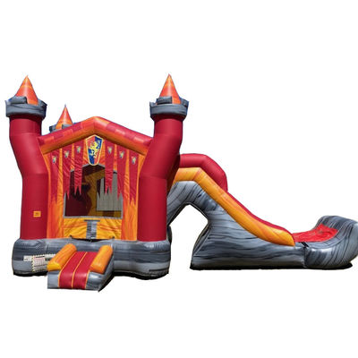 Combo di scivolo gonfiabile Knight Palace con materiale in PVC e certificato EN14960