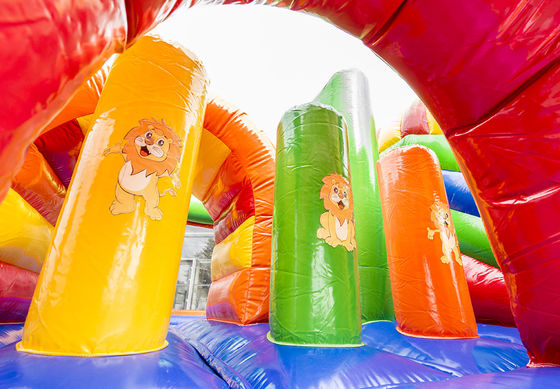 14 anni Unisex gonfiabile fuori giungla Leone buttafuori con scivolo e castello salto