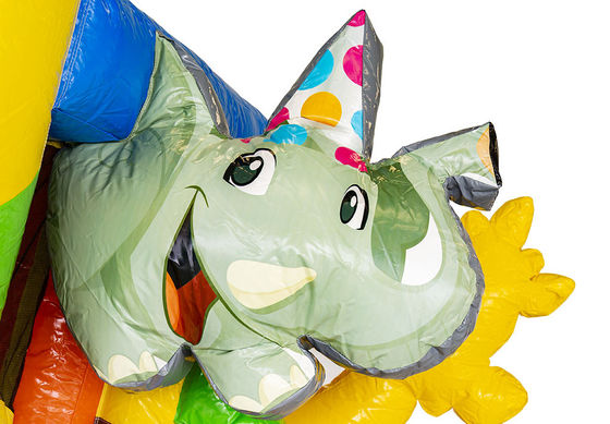Casa gonfiabile a tema animale elefante per bambini unisex sul parco giochi all'aperto