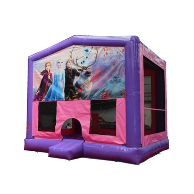 Caratteristiche portatili castello gonfiabile PVC casa rimbalzo scivolo di salto per il tempo divertente dei bambini