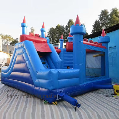Stampa a schermo casa gonfiabile salto a slitta per feste commerciali castello combinato