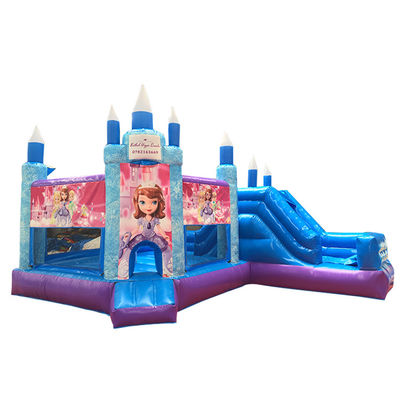 Hot Princess Party Castello a balzo con scivolo PVC attrezzature per il parco giochi commerciale