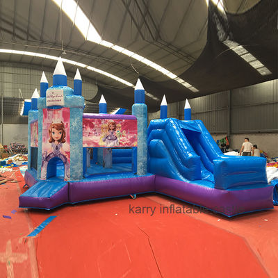 Hot Princess Party Castello a balzo con scivolo PVC attrezzature per il parco giochi commerciale