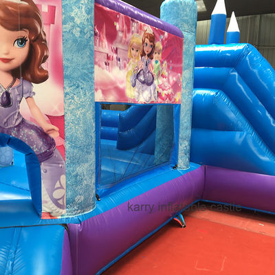 Hot Princess Party Castello a balzo con scivolo PVC attrezzature per il parco giochi commerciale
