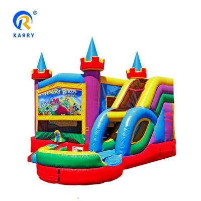 Giochi di salto da castello PVC zona di esplosione gonfiabile Rock Crawler Casa rimbalzata con scivolo