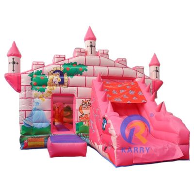 Castello rosa gonfiabile cameleone castello a rimbalzo combo scivolo con accessori