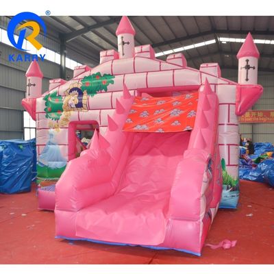 Castello rosa gonfiabile cameleone castello a rimbalzo combo scivolo con accessori