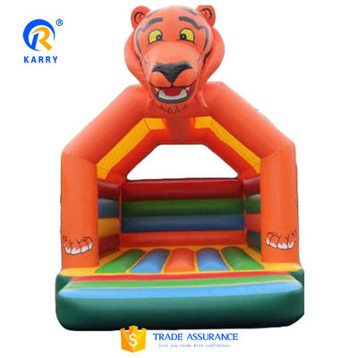 Castello salto per bambini di tigri in telaio in PVC con slitta gonfiabile