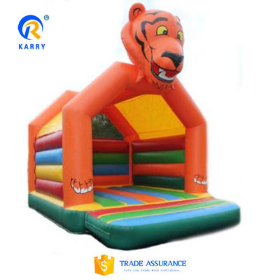 Castello salto per bambini di tigri in telaio in PVC con slitta gonfiabile