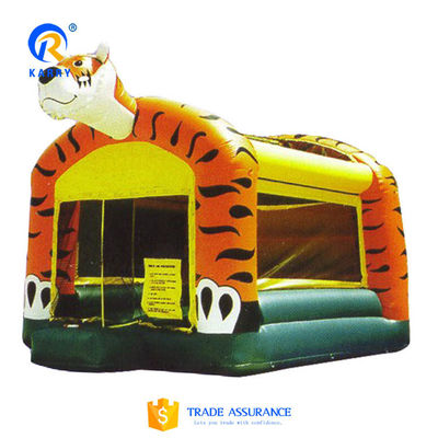 Castello salto per bambini di tigri in telaio in PVC con slitta gonfiabile