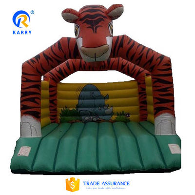Castello salto per bambini di tigri in telaio in PVC con slitta gonfiabile