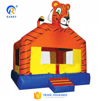 Castello salto per bambini di tigri in telaio in PVC con slitta gonfiabile