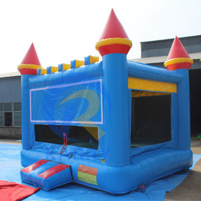 Colore personalizzato Bounce House gonfiabile Castello Jumper con anello da basket Verde Blu