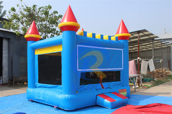 Colore personalizzato Bounce House gonfiabile Castello Jumper con anello da basket Verde Blu