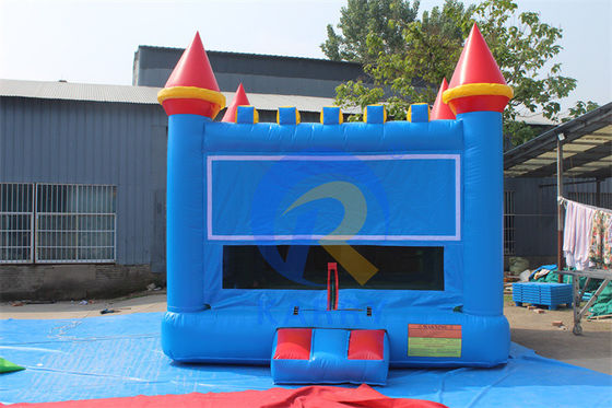 Colore personalizzato Bounce House gonfiabile Castello Jumper con anello da basket Verde Blu
