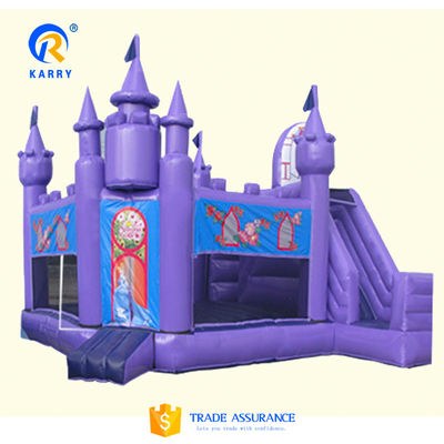 Colore personalizzato Castello Principessa/Slide Combo PORTABLE Tematica congelata Castello rimbalzante in PVC