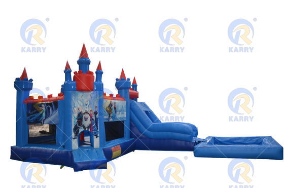 Colore personalizzato Castello Principessa/Slide Combo PORTABLE Tematica congelata Castello rimbalzante in PVC