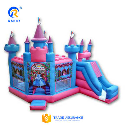 Colore personalizzato Castello Principessa/Slide Combo PORTABLE Tematica congelata Castello rimbalzante in PVC
