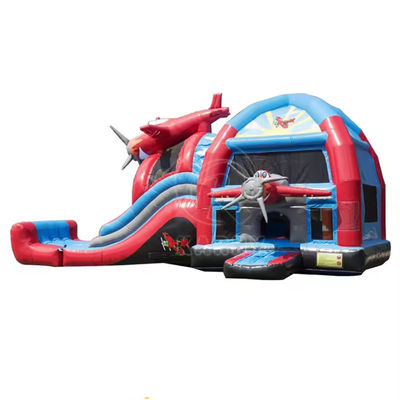 Gamma d'età 14 anni su Castello Slide Combo Inflatabile Salto Castello Aeroplano per bambini